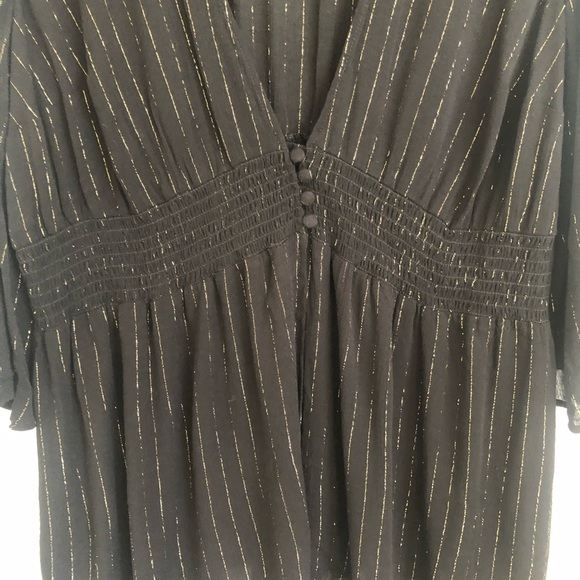 Torrid black gauze smocked babydoll blouse Size 2X - Picture 5 of 8